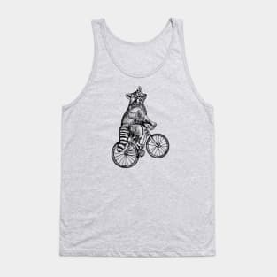 SEEMBO Raccoon Cycling Bicycle Bicycling Cyclist Riding Bike Tank Top